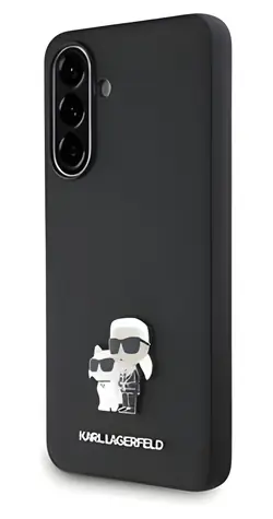 Karl Lagerfeld PU Saffiano Metal Karl and Choupette černá / Zadní kryt / pro Samsung Galaxy A56
