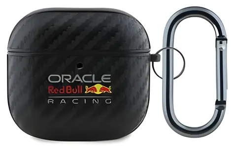 Red Bull PU Karbon černá / Pouzdro / pro AirPods 4 / umělá kůže / karbonový vzhled
