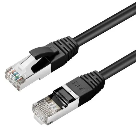 MicroConnect CAT6 S/FTP 1m černá / Síťový kabel / LSZH / RJ-45