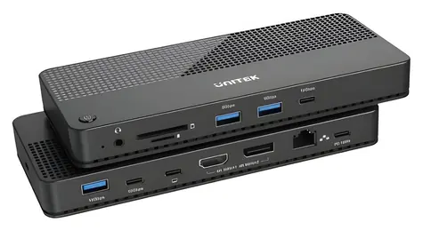Unitek D1079A / Dokovací stanice / 12v1 / USB4 / HDMI 2.1 8K / DisplayPort 1.4 / PD 100 W / RJ-45