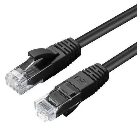 MicroConnect CAT5e U/UTP 1,5m černá / Síťový kabel / RJ-45 / PVC plášť