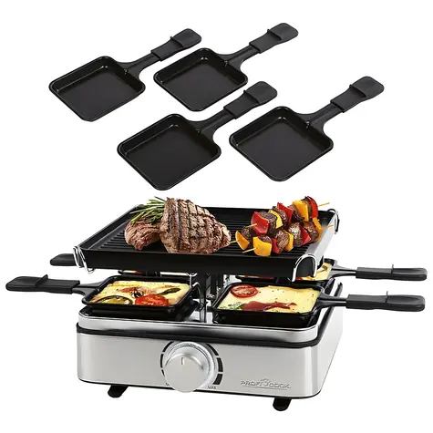 ProfiCook RG 1301 / Raclette gril / 800 W / pro 4 osoby / litinová deska