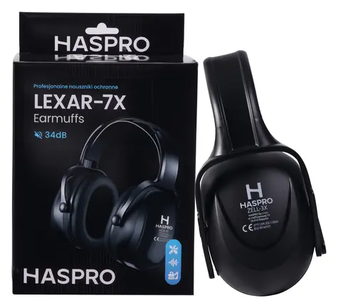 Haspro LEXAR-7X černá / Chrániče sluchu / SNR 34 dB