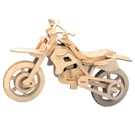 WOODCRAFT Dřevěné 3D puzzle Motorka terénní / od 6 let / Obtížnost: jednoduchá