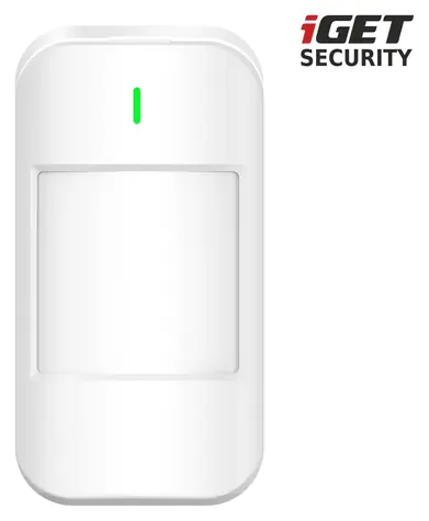iGET SECURITY MP1 / Bezdrátový PIR detektor pohybu / bez detekce zvířat do 35 kg / 110°×60° / 868 MHz / dosah 800 m