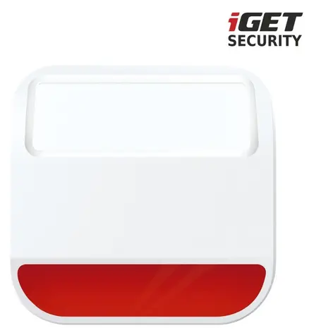 iGET SECURITY MP11 / Bezdrátová venkovní siréna / 105 dB / IP54 / baterie + napájení 230V / pro alarm M6-4G