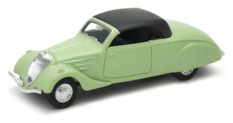 WELLY Model auta Peugeot 402 zelená s černou střechou / 1:34 / od 3 let
