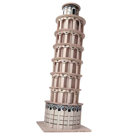 WOODCRAFT Dřevěné 3D puzzle Šikmá věž v Pise / 189 dílků / od 8 let / Obtížnost: jednoduchá
