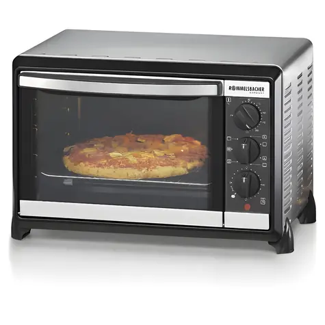 Rommelsbacher BG 1055/E stříbrná / Mini trouba / 1050 W / 18 l / 80–230 °C