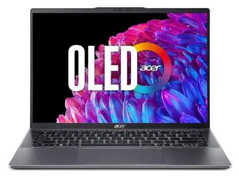 Acer Swift Go 14 (SFG14-63-R6E2) šedá / Notebook / 14" 2880x1800 OLED / AMD Ryzen 7 8845HS / 16GB / 512GB SSD / AMD