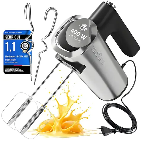 ProfiCook HM 1335 / Ruční šlehač / 400W / 5 rychlostí