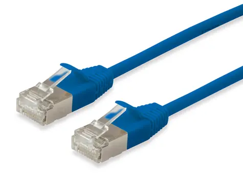 Equip Cat6a S/FTP SlimFlex modrá / Patch kabel / RJ-45 / 5 m / LSZH / PoE+