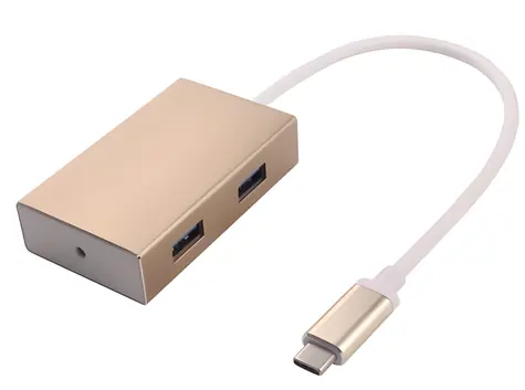 PremiumCord USB-C Hub 4-Port hliníkové / USB hub / 4x USB 3.0 / 5 Gbps