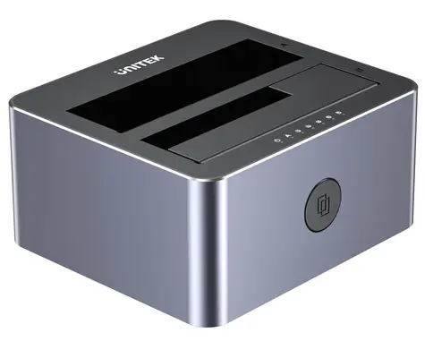 Unitek Cloning Station / Dokovací stanice / 2x 2,5"–3,5" SATA / USB-C 10 Gbps / Offline klonování