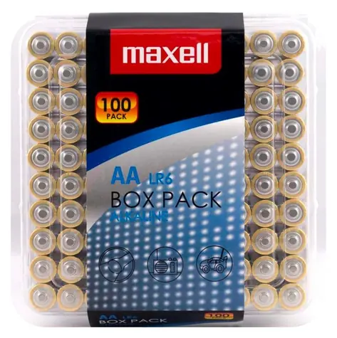 Maxell LR6 AA / Alkalická baterie / 1,5V / 100 ks (10× 10 ks)