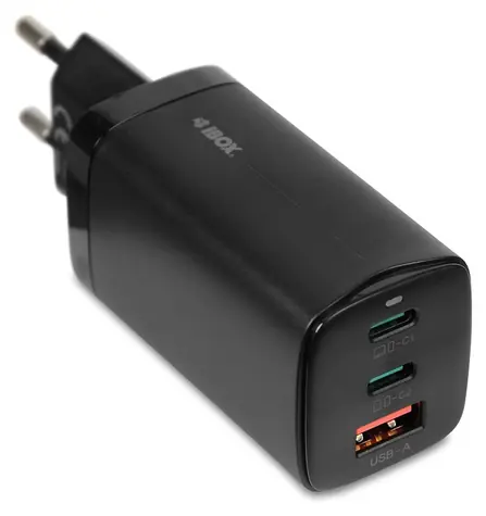 iBOX C-65 černá / Nabíječka / GaN / 65 W / USB-C