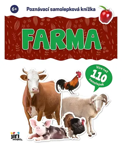 JIRI MODELS Samolepková knížka Farma / 16 stran / 100+ samolepek