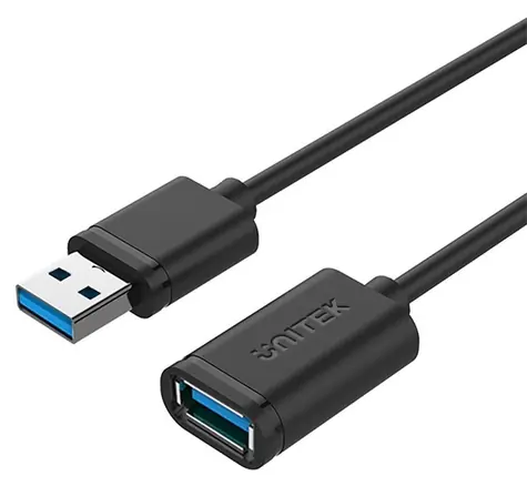Unitek Y-C457GBK černá / Prodlužovací kabel / USB-A / USB 3.2 Gen 1 / 1 m
