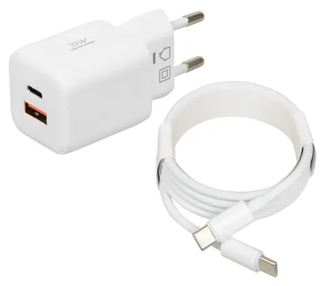 iBOX C-42 GaN PD33W bílá / Nabíječka / USB-A / USB-C / 33 W