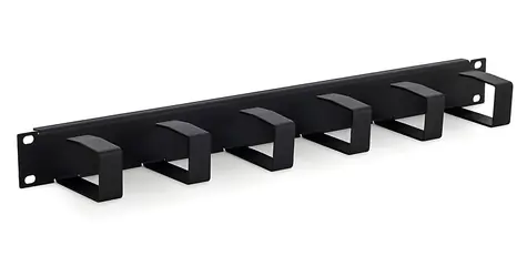 Triton RAC-VP-X21-A1 / 19" vyvazovací panel 1U / 6x háček / 70x40mm / šedá