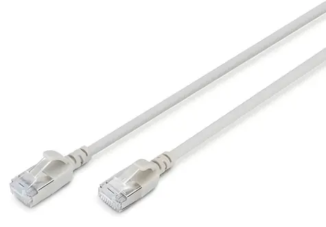 Digitus Slim šedá / Patch kabel / Cat6a F/FTP / 2 m / 500 MHz / PoE+