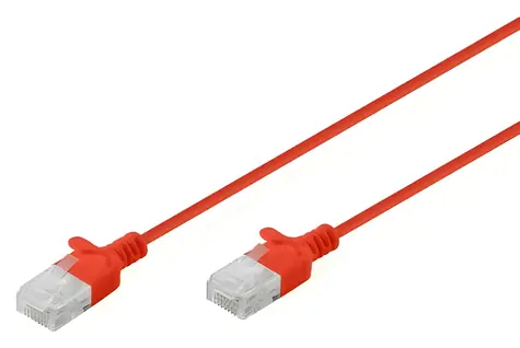 Digitus CAT 6 U-UTP Slim 5m červená / Patch kabel / U-UTP / 250 MHz / LSZH