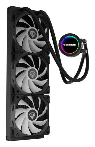Genesis HYDRIA 360 ARGB černá / Komplet vodního chlazení CPU / 3x 120 mm / max 1500 RPM / 80 CFM