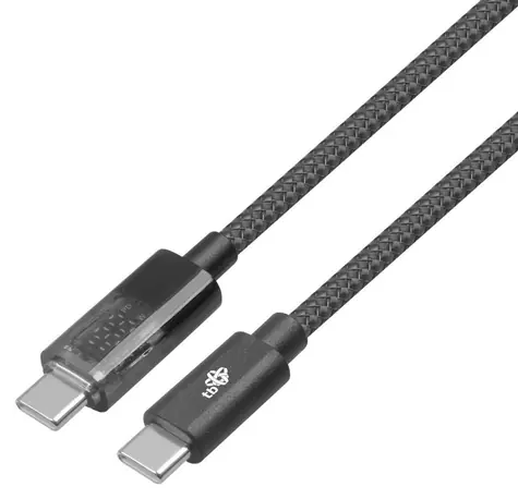 TB Touch USB-C černá / Datový a nabíjecí kabel / USB-C - USB-C / 1 m / 100 W s indikátorem nabíjení