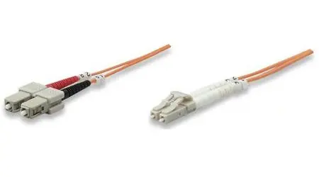 Intellinet LC/SC oranžová / Optický patch kabel / Multimode OM2 / Duplex / 1 m / LSZH