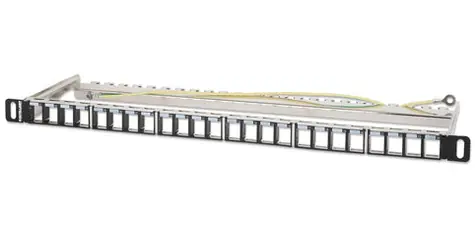 Intellinet 721011 / Patch panel / 19” / 24 portů / stíněný / neosazený / 0,5U