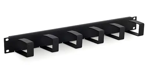 Triton RAB-VP-X21-A1 / Vyvazovací panel 19" 1U / 6x háček 70x40 mm / kovový / černá