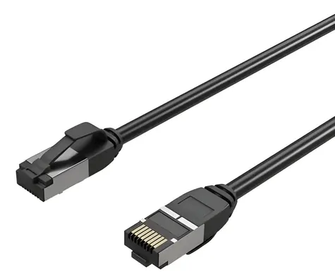 Shiverpeaks černá / Patch kabel / CAT8.1 / U/FTP / extra tenký / 0,25 m