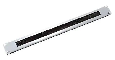 Triton RAC-ZP-X03-A2 šedá / Průchozí panel / 1U / s kartáčem