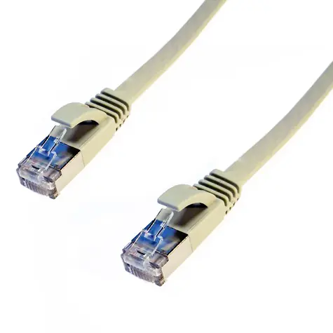 DATACOM / Patch kabel / FTP / CAT6 / plochý / 0,5 m / šedý