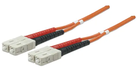Intellinet oranžová / Optický kabel SC - SC / Multimód OM2 / Duplex / 2m