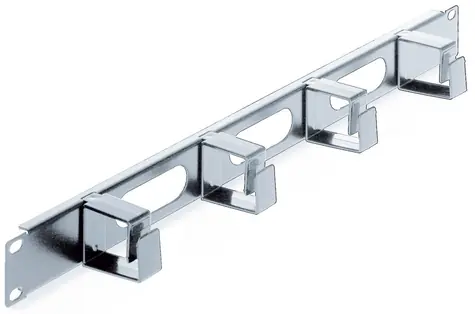 Intellinet šedá / Panel pro správu kabelů / 19" / 1U / 4 plastové kroužky