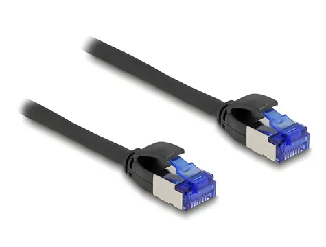 Delock černá / Patch kabel / RJ-45 / Cat.6a S/FTP / Slim / 0,25 m
