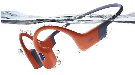 Shokz OpenSwim Pro červená / Bluetooth sluchátka / kostní vedení / před uši / IP68