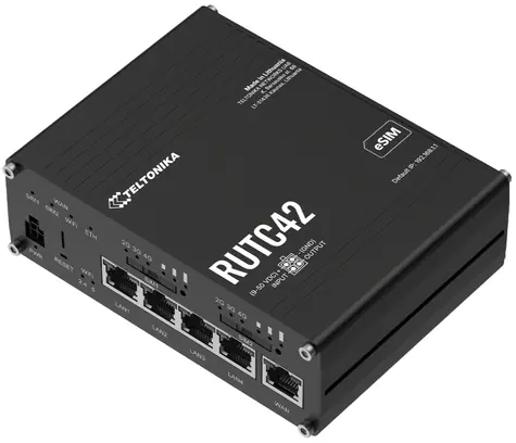 Teltonika RUTC42 / Router industriální / 4G (LTE) / Wi-Fi 6 / 802.11ax / Dual SIM
