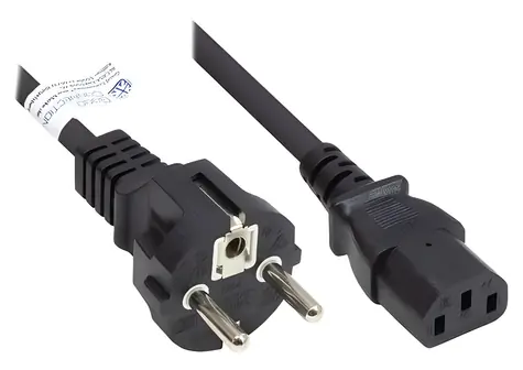 Good Connections černý / Napájecí kabel / Schuko - C13 / 1,5 m