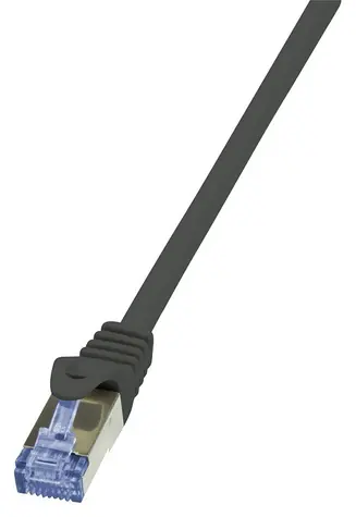 LogiLink PrimeLine černá / Patch kabel / Cat7 S/FTP / 0,5 m / RJ-45 / LSZH