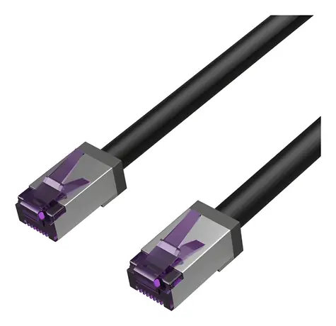 Shiverpeaks Cat 6A S/FTP černá / Patch kabel / 2 m / 500 MHz / RJ-45