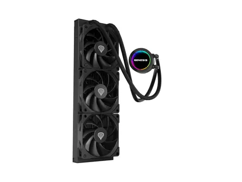 Genesis Hydria 360 černá / Vodní chladič CPU / 3x 120 mm ARGB / 1500 RPM / 80 CFM