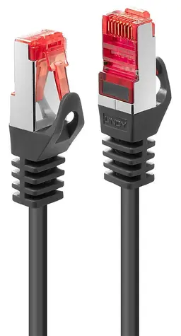 Lindy Cat6 S/FTP 1 m černá / Patch kabel / RJ-45 / 250 MHz
