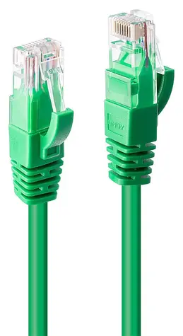 Lindy zelená / Patch kabel / Cat 6 U/UTP / RJ45-RJ45 / 0,3 m