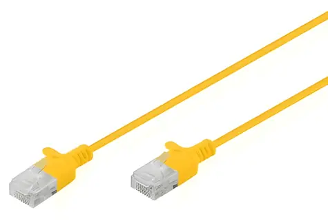 Digitus CAT 6 U-UTP Slim 5m žlutá / Patch kabel / U-UTP / 250 MHz / LSZH