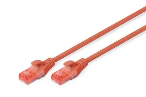 Digitus červená / Patch kabel / Cat6 U/UTP / RJ45 / 5 m / LSZH
