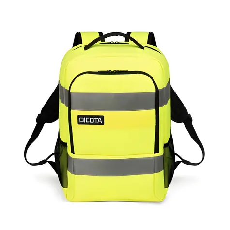 DICOTA Backpack HI-VIS Base žlutý / Batoh s kapsou na notebook / 24 l / rPET