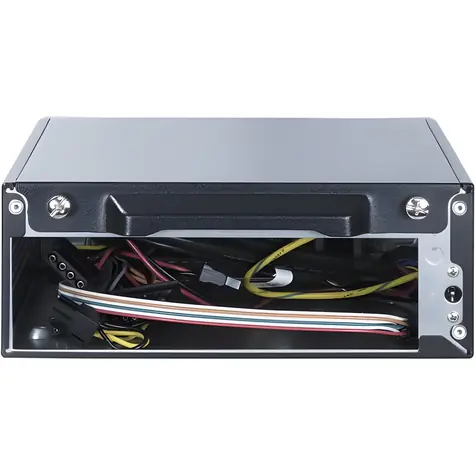 Inter-Tech MW-02 II černá / Skříň / Mini-ITX / externí napájení / čtečka karet SD / USB-C