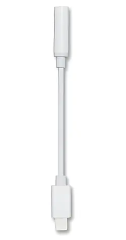 2GO bílá / Audio adaptér / Lightning na 3,5mm jack / kabel 20cm